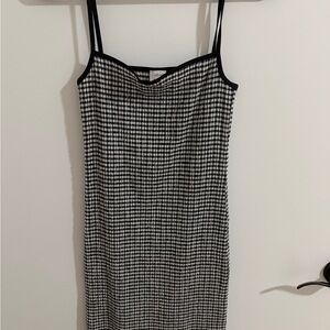 Wilfred Black and White Houndstooth Mini Dress